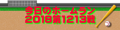 今日のホームラン 2018第1213戦