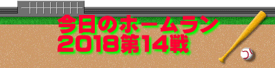 今日のホームラン 2018第14戦