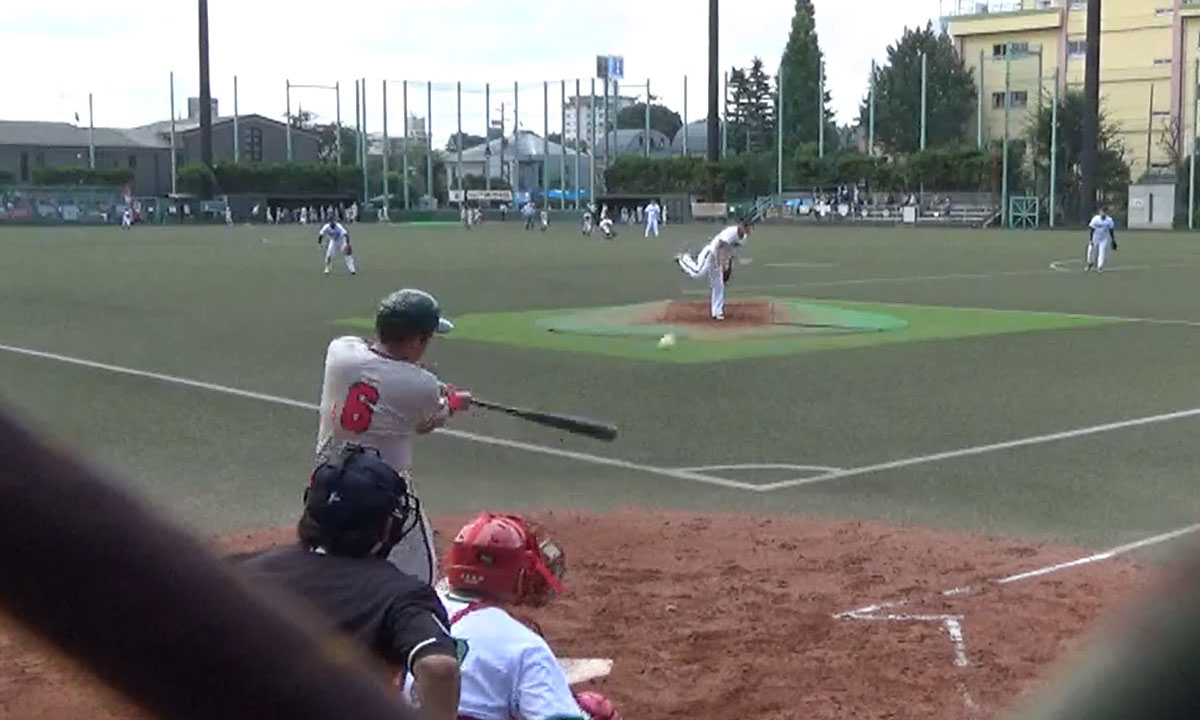 3回表D下温湯 大量点の口火を切る豪快なツーベースをライトに放つ！