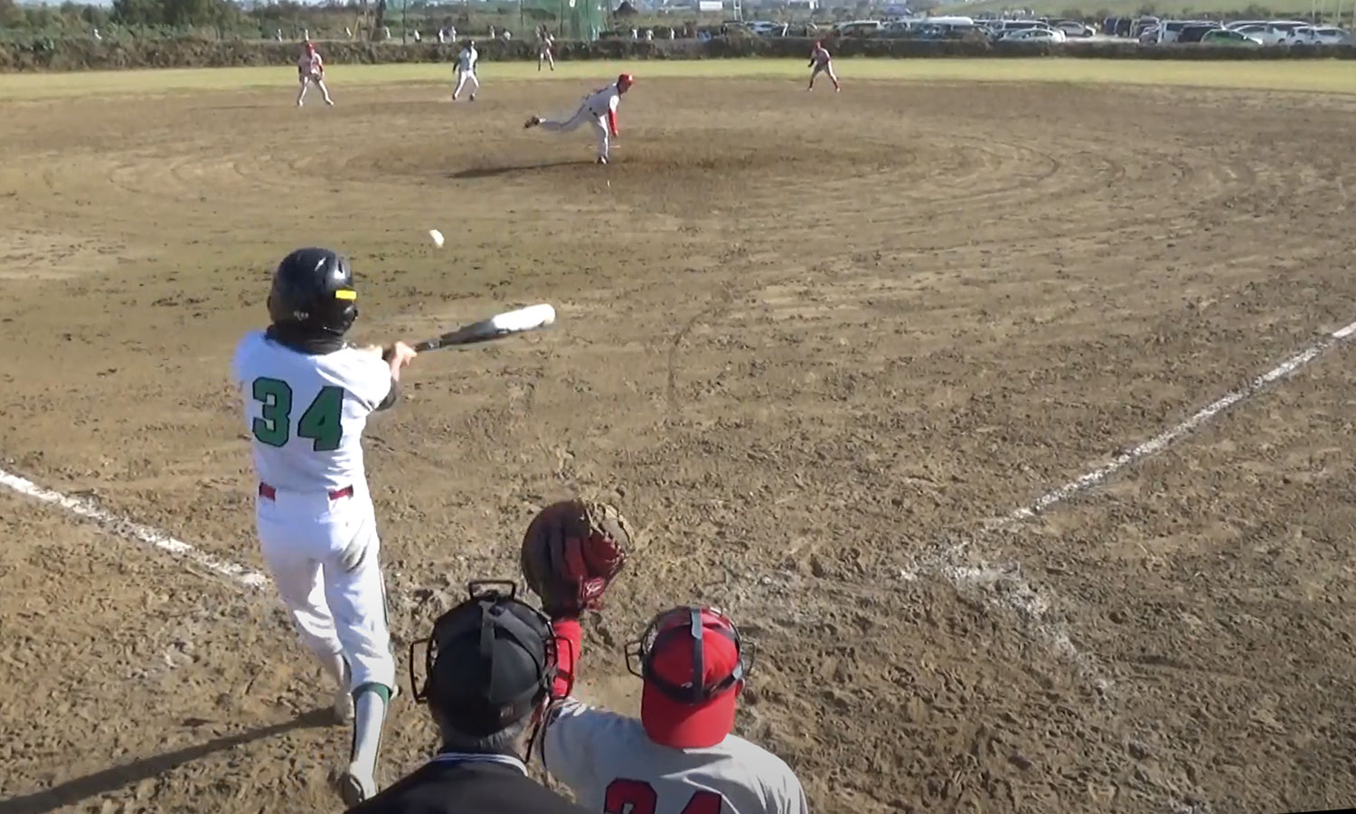 4回表C34広中選手が左前タイムリー。逆転のホームも踏む