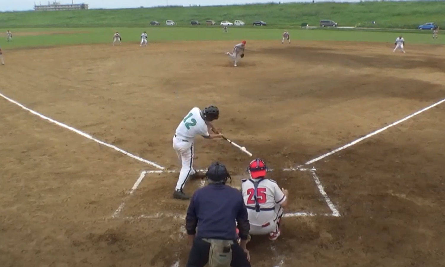 G12前崎選手！元首位打者の片鱗、先制のセンター前タイムリー！