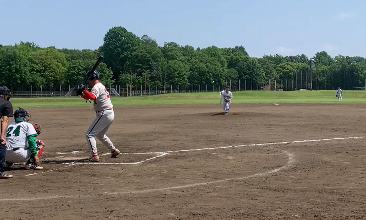 F45石井利投手、4回ゼロ封のピッチング！