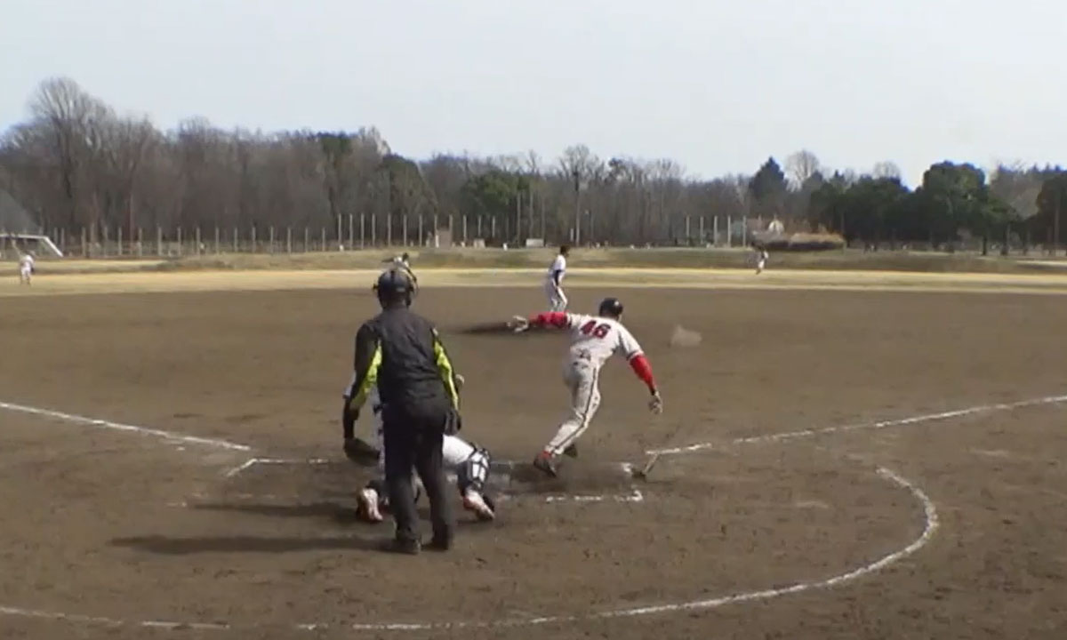 4回ｳﾗ2死 F46柴田選手の2塁打はようやくこの日のチーム初安打
