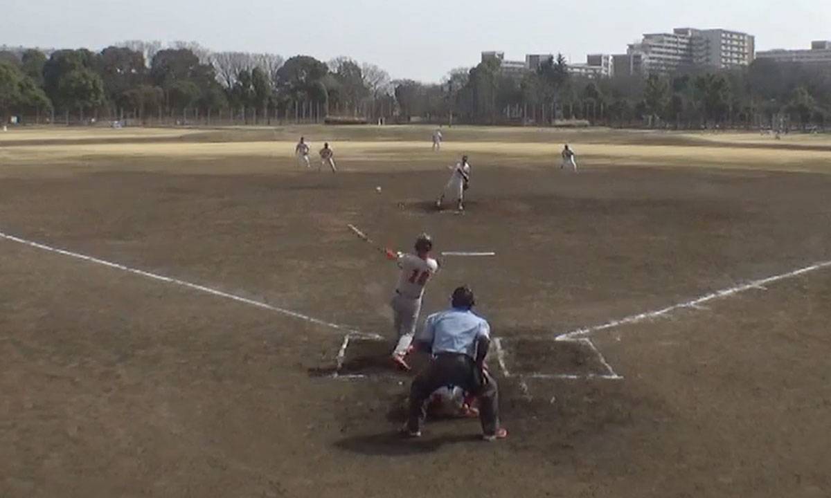 2回ｳﾗ1死2塁 B18宍戸選手の左前タイムリーで先制するも、チームはこれ以降ノーヒット